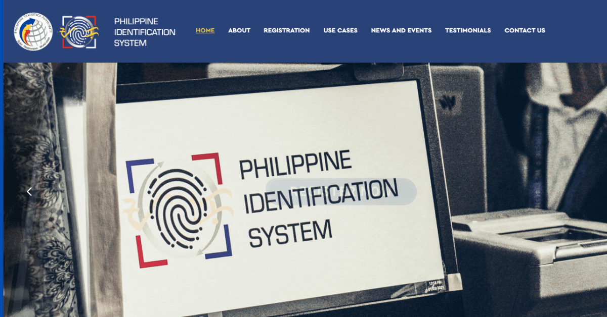 philippine identification system website