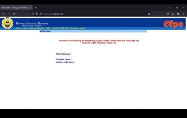 common erros in using efps
