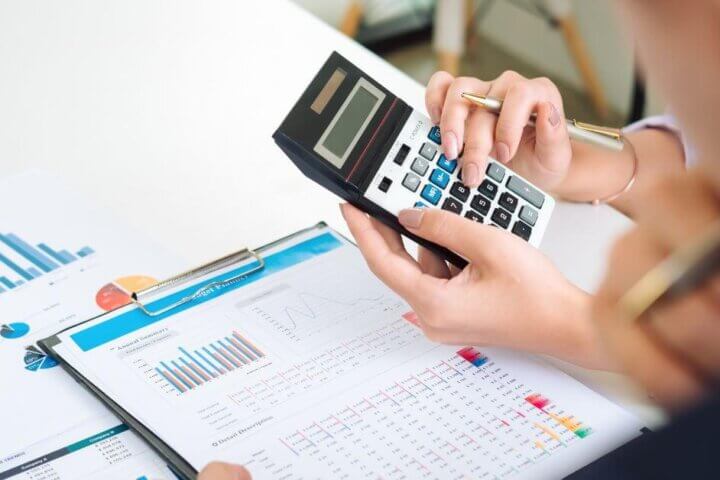 using calculator in double entry bookkeeping