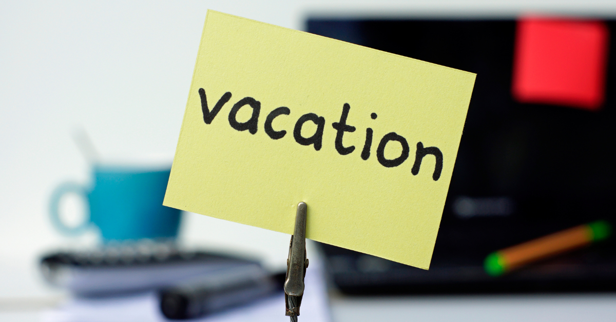 showing the word vacation leave